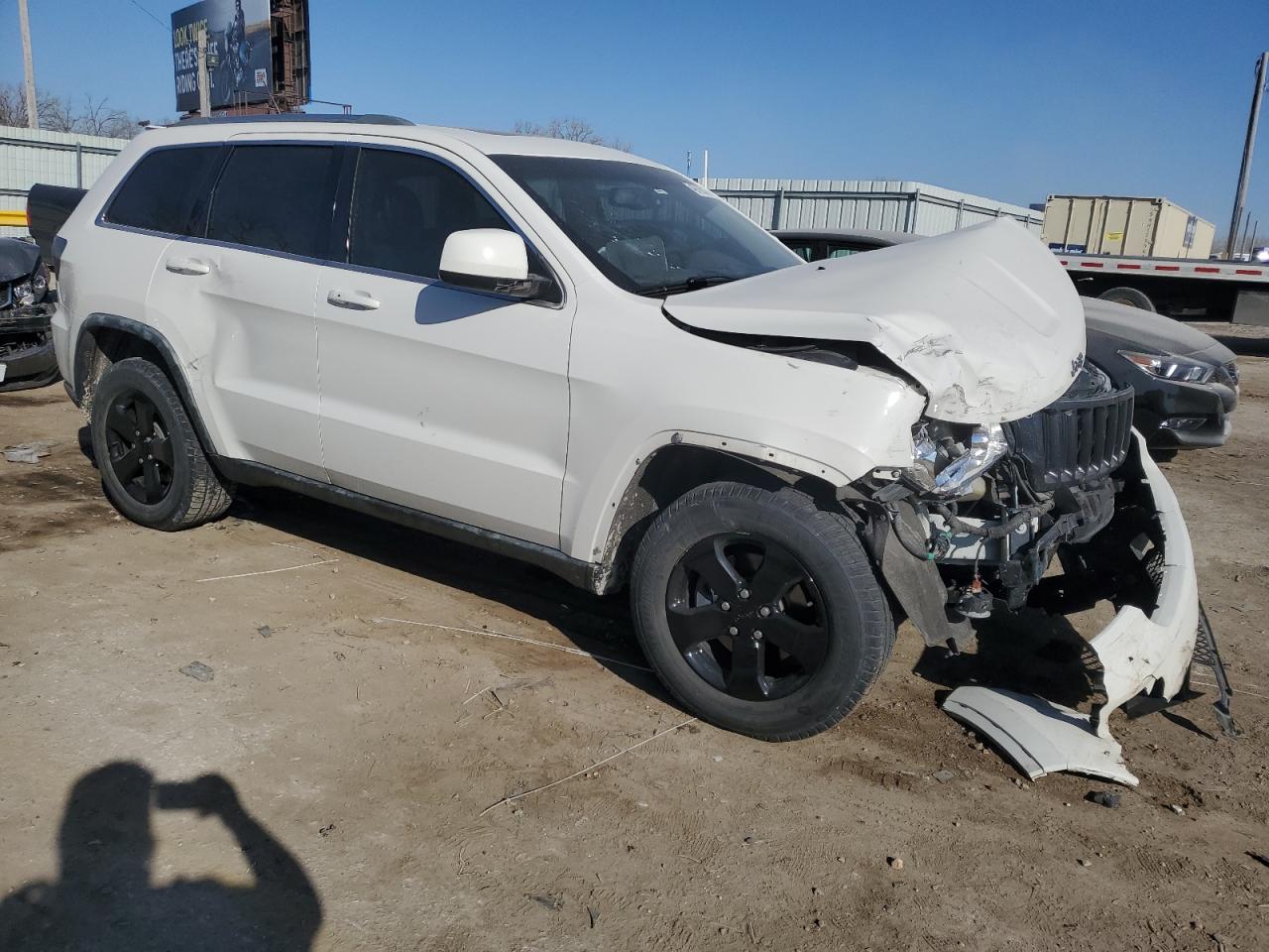 2012 Jeep Grand Cherokee VIN 1C4RJEAGXCC206443 Copart auction photo, front end / side damage thumbnail 4