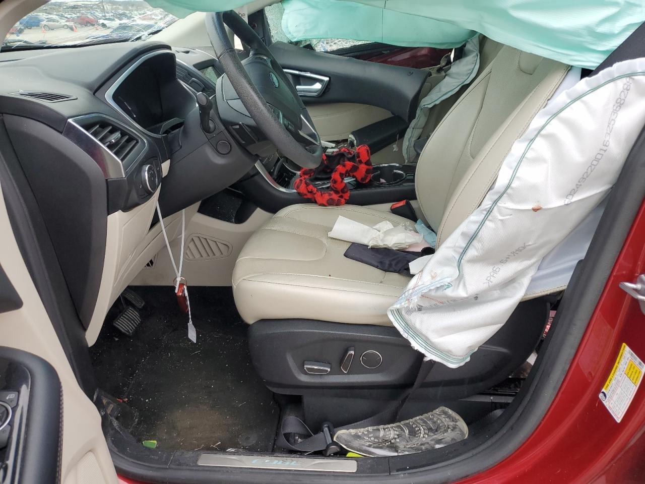 2018 Ford Edge VIN 2FMPK3K95JBB36092 Copart auction photo, side / front end damage thumbnail 7