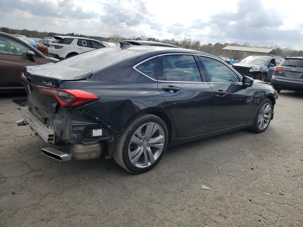 2021 Acura TLX VIN 19UUB5F41MA009522 Copart auction photo, front end / rear end damage thumbnail 3