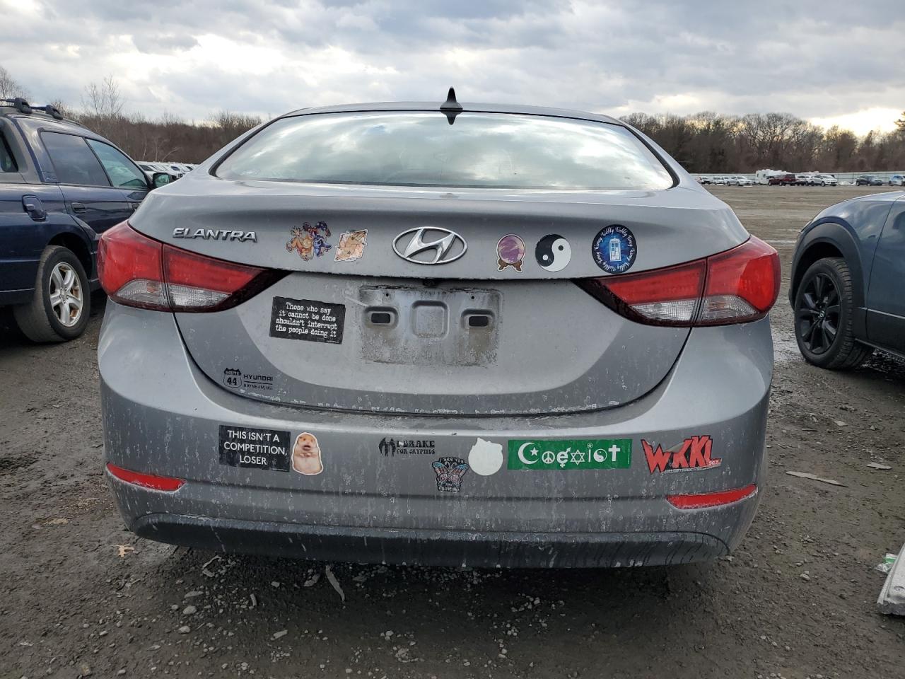 2014 Hyundai Elantra VIN KMHDH4AE2EU117683 Copart auction photo, front end damage thumbnail 6