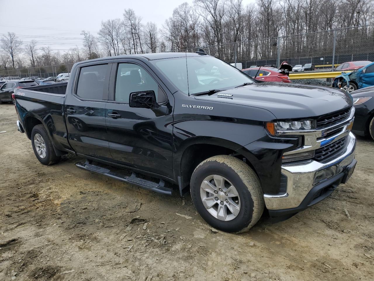 2021 Chevrolet Silverado VIN 1GCUYDET1MZ201475 Copart auction photo, rear end / side damage thumbnail 4