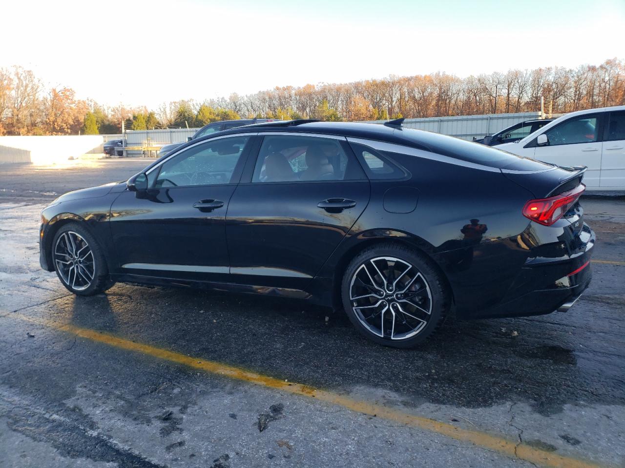 2023 KIA K5 VIN 5XXG44J87PG185011 Copart auction photo, side / top/roof damage thumbnail 2