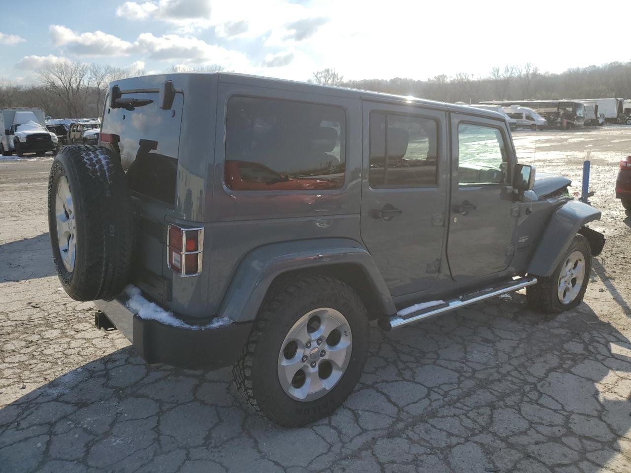 2014 Jeep Wrangler VIN 1C4BJWEG5EL104505 Copart auction photo, front end damage thumbnail 3