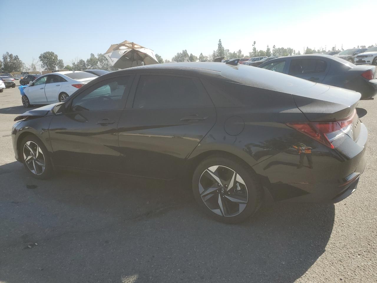 2023 Hyundai Elantra VIN KMHLS4AG1PU411688 Copart auction photo, front end / side damage thumbnail 2