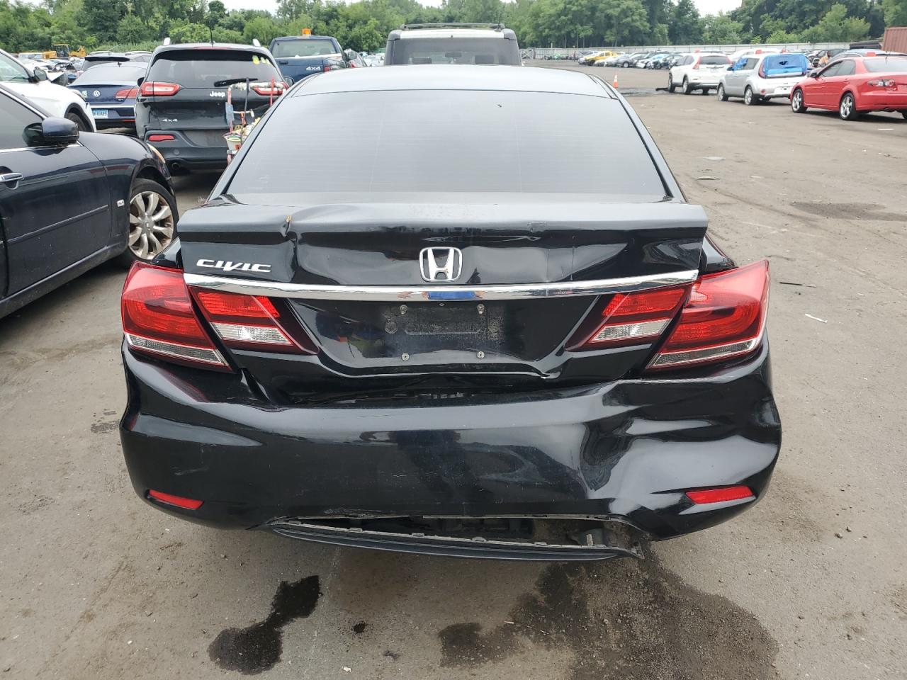 2013 Honda Civic VIN 19XFB2F95DE067731 Copart auction photo, rear end / minor dent/scratches damage thumbnail 6