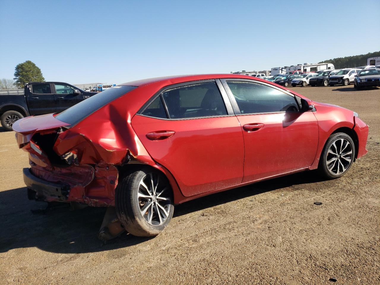 2017 Toyota Corolla VIN 5YFBURHE1HP649583 Copart auction photo, rear end damage thumbnail 3