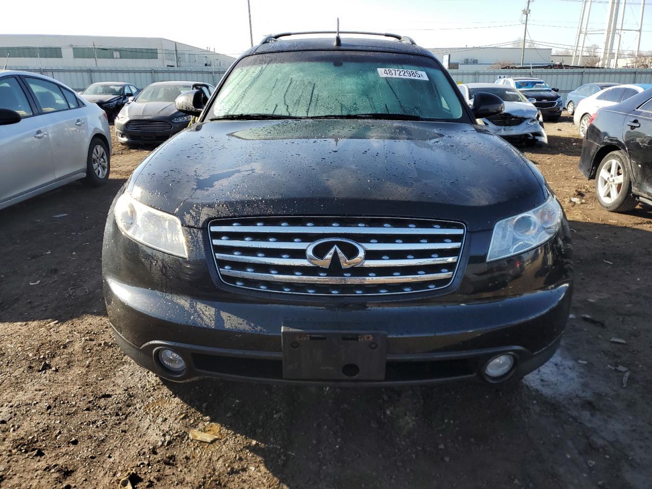 2005 Infiniti FX VIN JNRAS08W45X208565 Copart auction photo, side damage thumbnail 5