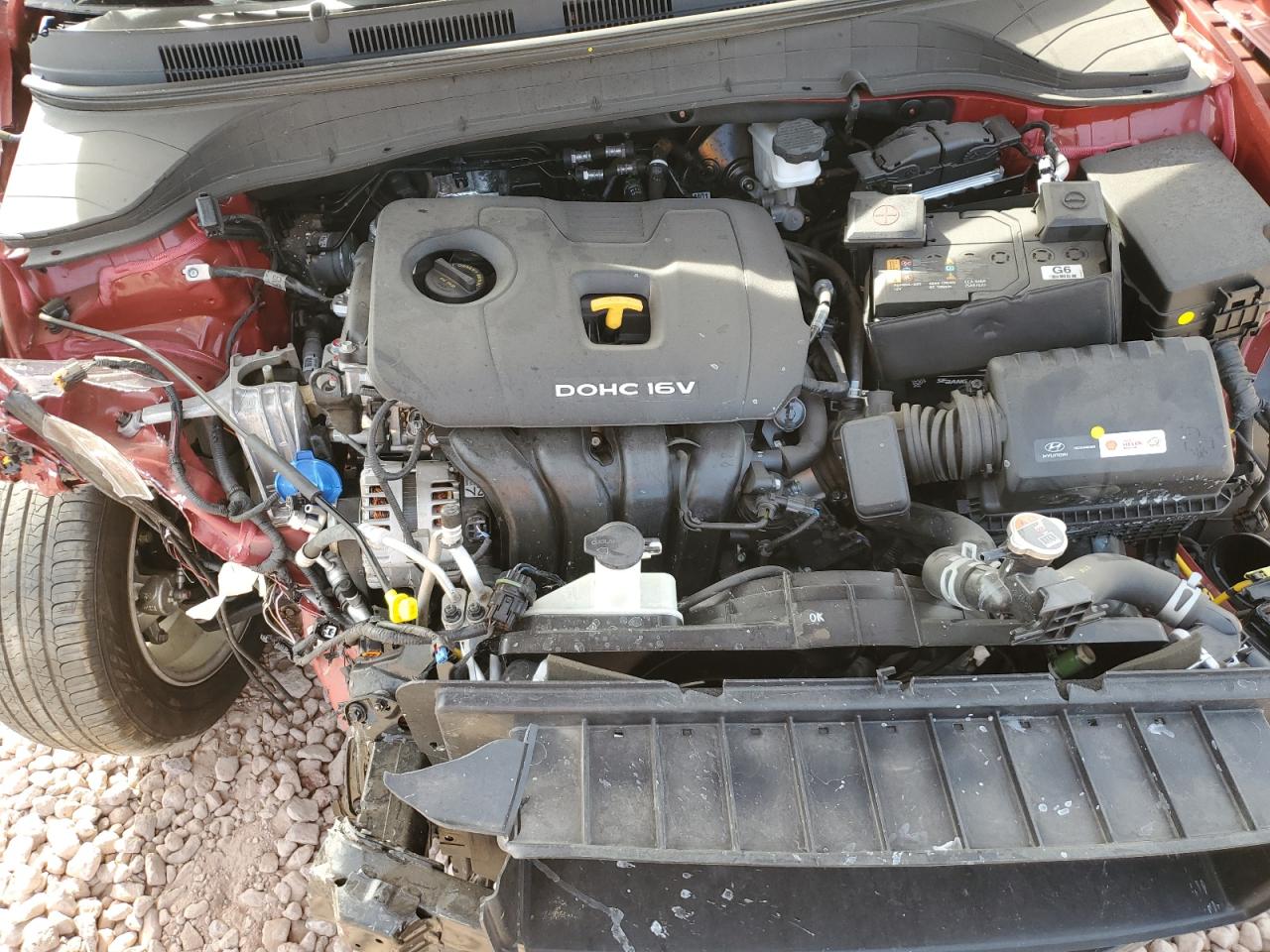 2019 Hyundai Kona VIN KM8K12AAXKU267436 Copart auction photo, front end damage thumbnail 12