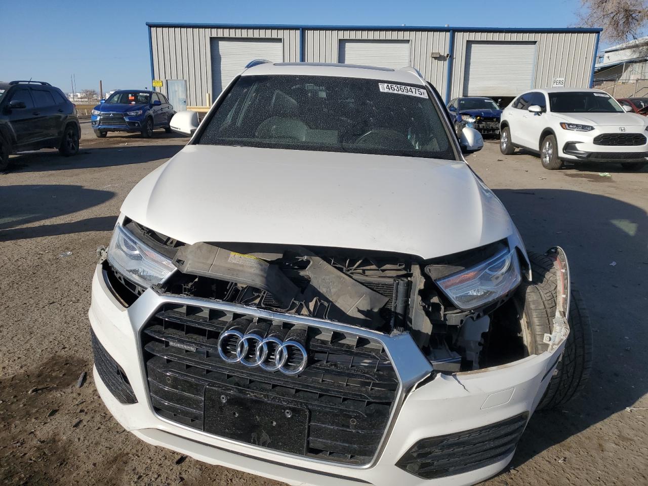 2018 Audi Q3 VIN WA1ECCFS7JR015657 Copart auction photo, front end / side damage thumbnail 5