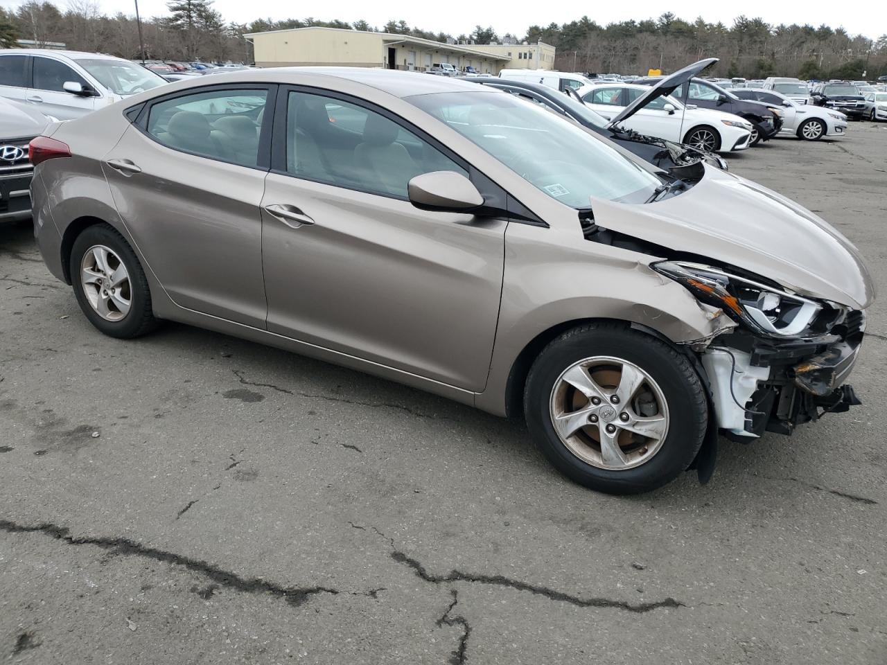 2014 Hyundai Elantra VIN 5NPDH4AEXEH520759 Copart auction photo, front end damage thumbnail 4