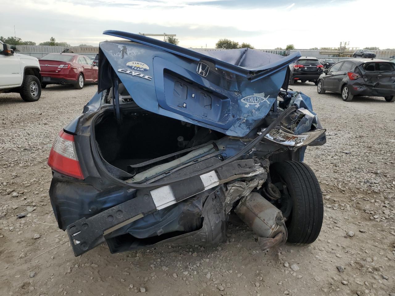 2010 Honda Civic VIN 2HGFG1B62AH521247 Copart auction photo, rear end / front end damage thumbnail 6