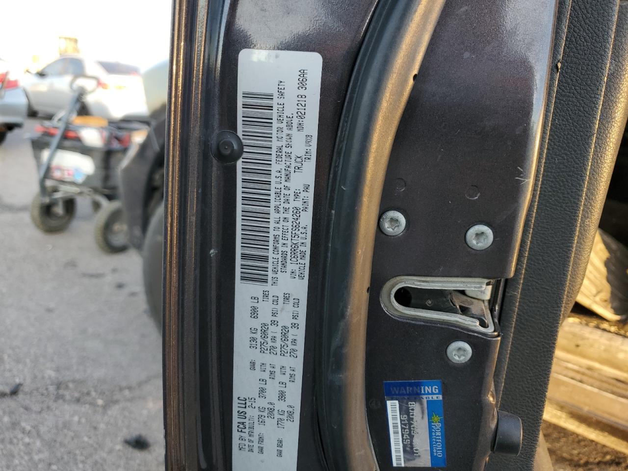2015 RAM 1500 VIN 1C6RR6KT5FS624260 Copart auction photo, rear end damage thumbnail 12