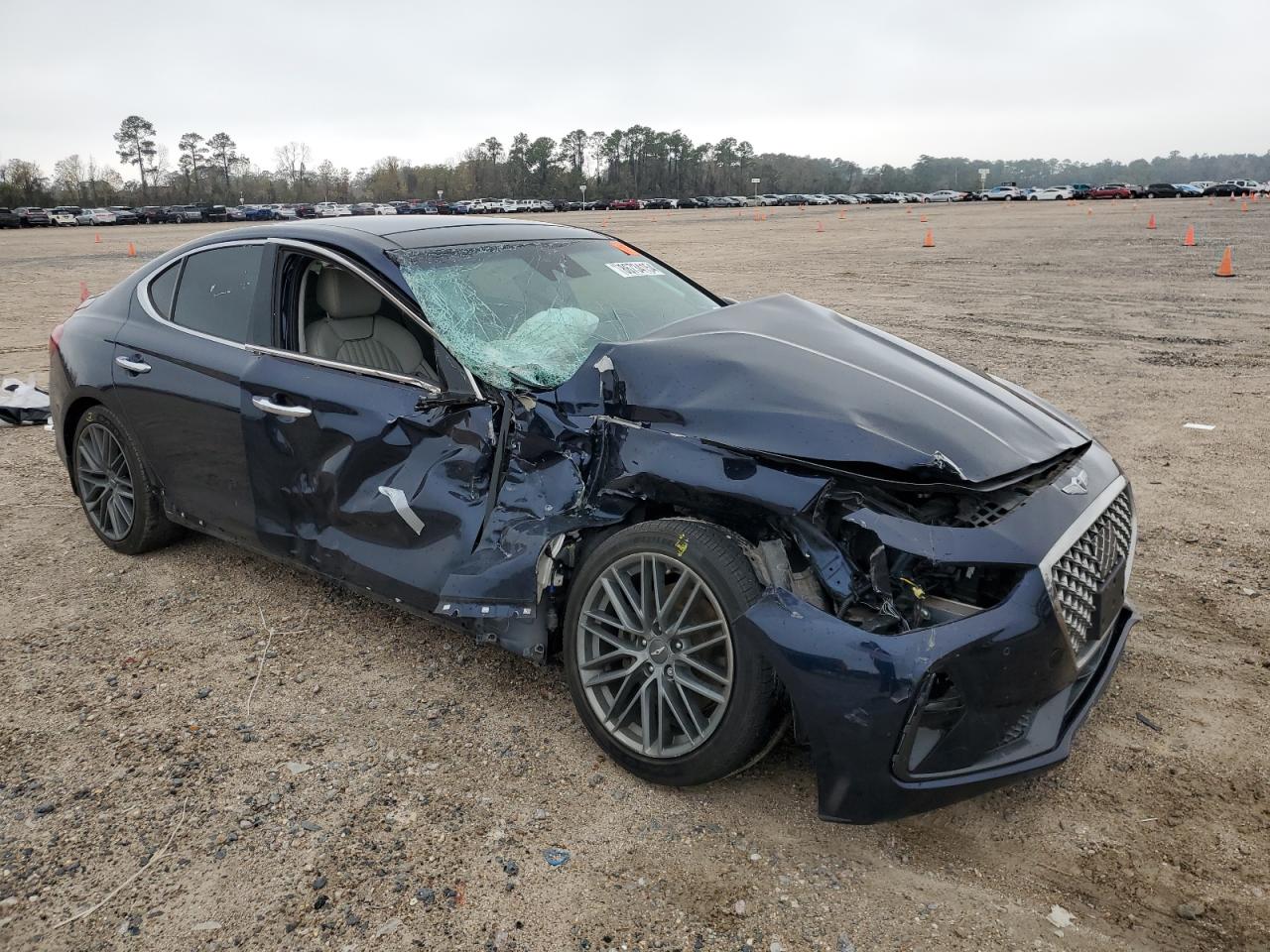 2019 Genesis G70 VIN KMTG34LA0KU023213 Copart auction photo, all over damage thumbnail 4