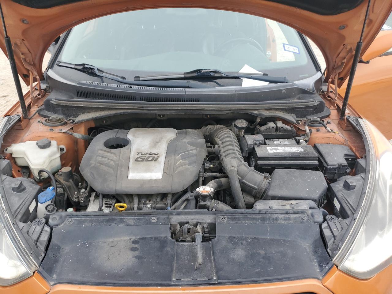 2014 Hyundai Veloster VIN KMHTC6AE7EU210950 Copart auction photo, mechanical damage thumbnail 11