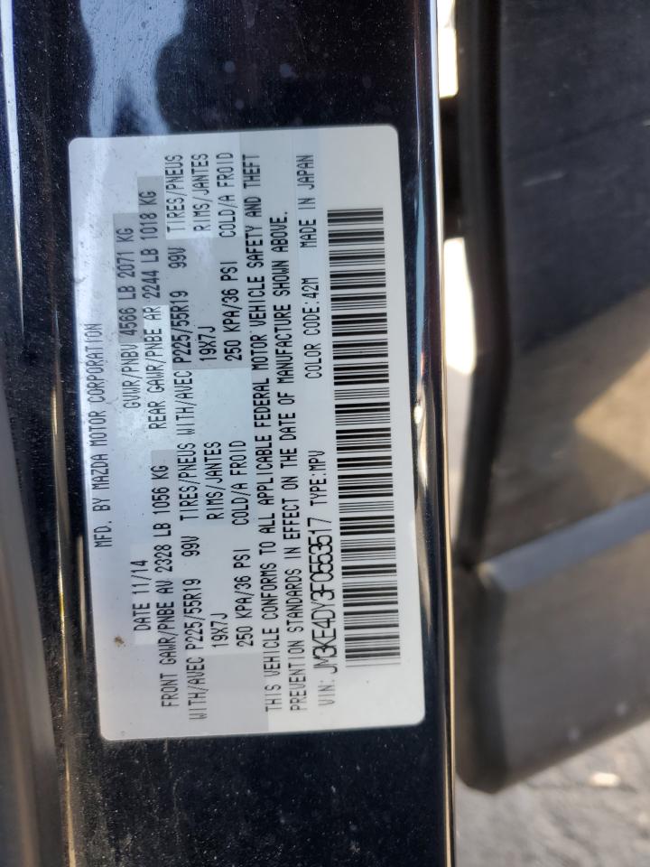 2015 Mazda CX-5 VIN JM3KE4DY3F0553517 Copart auction photo, front end / hail damage thumbnail 15