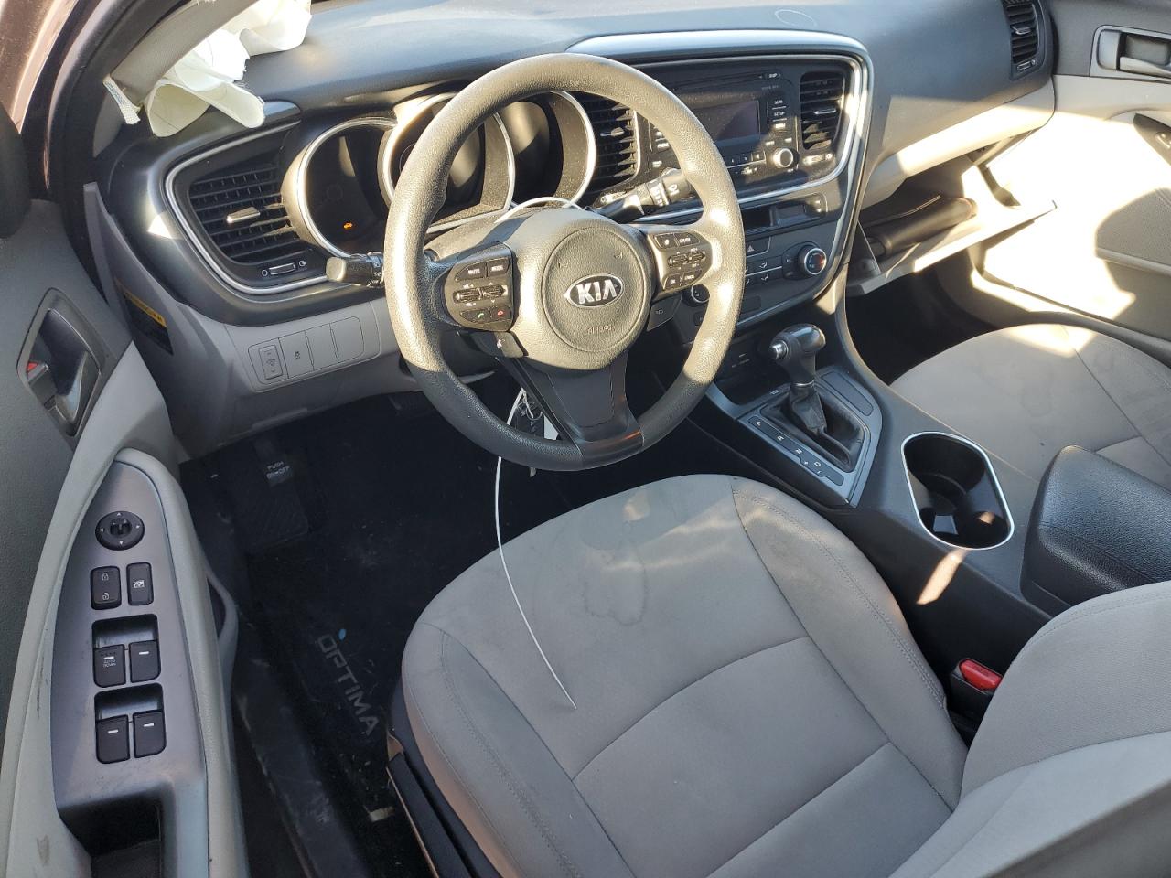 2015 KIA Optima VIN KNAGM4A74F5613821 Copart auction photo, front end / side damage thumbnail 8