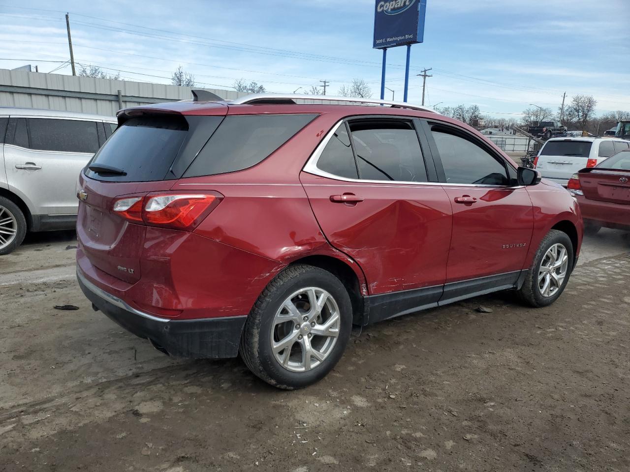 2019 Chevrolet Equinox VIN 3GNAXVEX8KL264051 Copart auction photo, side / rear end damage thumbnail 3