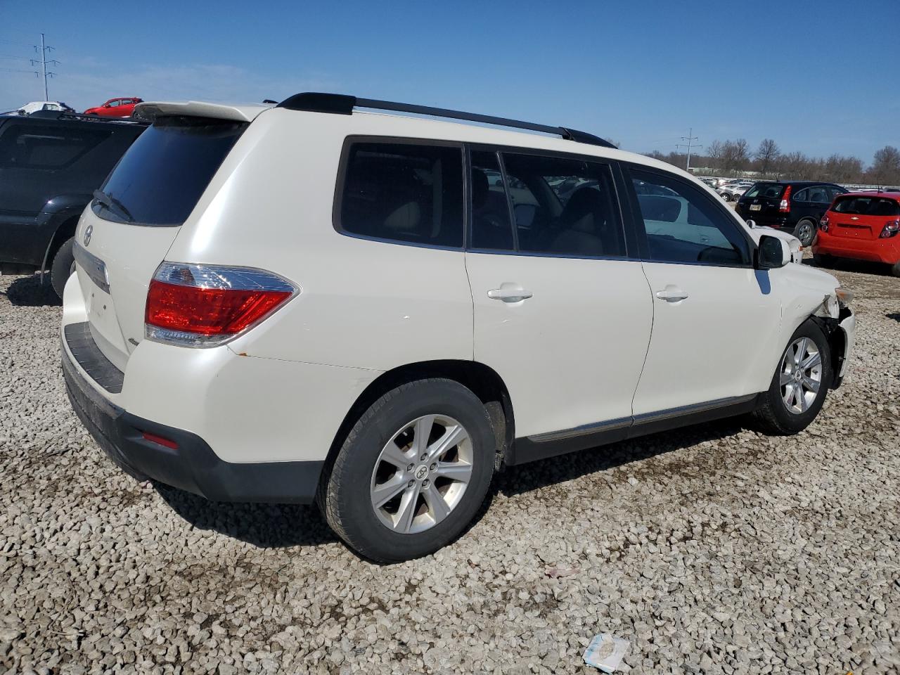 2012 Toyota Highlander VIN 5TDBK3EH8CS112503 Copart auction photo, front end / rear end damage thumbnail 3
