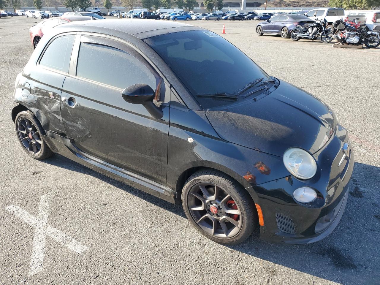 2013 Fiat 500 VIN 3C3CFFFH6DT752102 Copart auction photo, side damage thumbnail 4