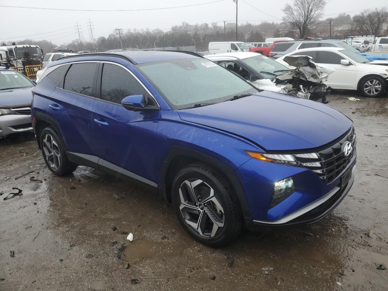 2022 Hyundai Tucson VIN 5NMJFCAE8NH057407 Copart auction photo, rear end damage thumbnail 4