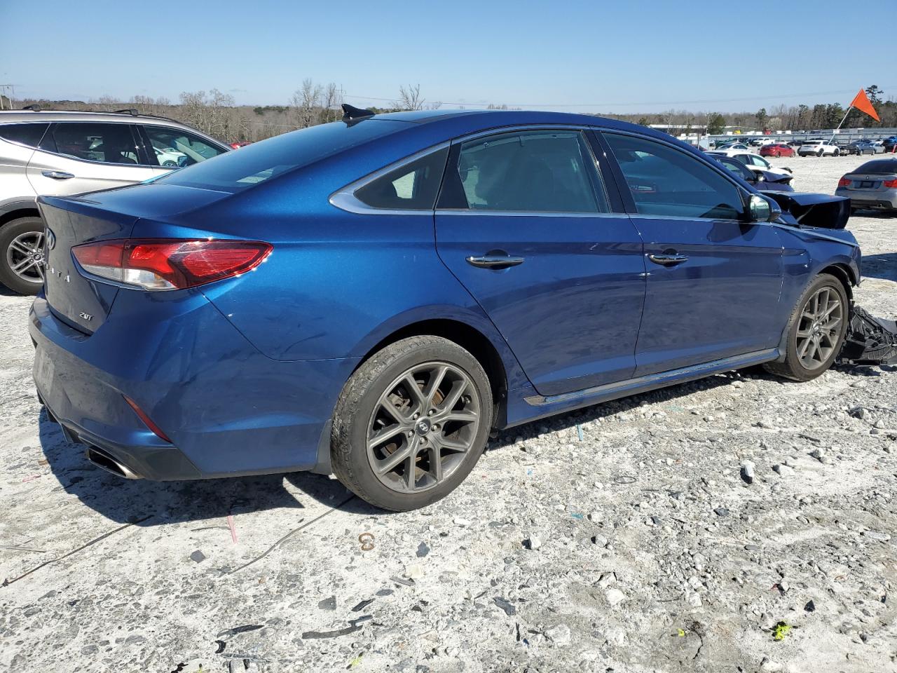 2019 Hyundai Sonata VIN 5NPE34AB9KH790893 Copart auction photo, front end damage thumbnail 3