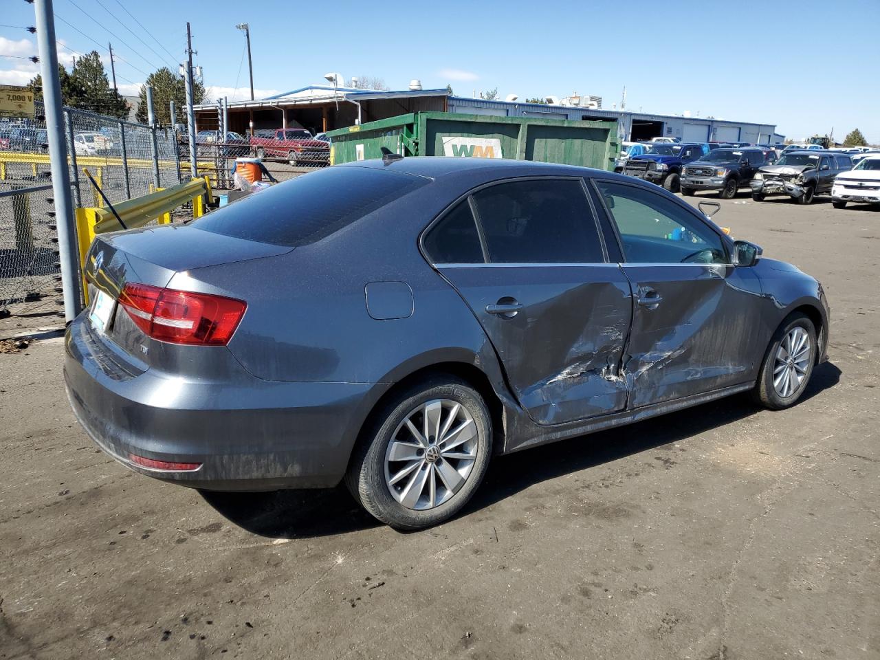 2015 Volkswagen Jetta VIN 3VWLA7AJ3FM341924 Copart auction photo, side damage thumbnail 3