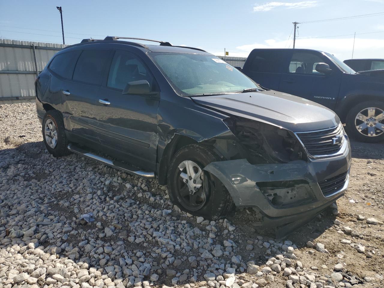 2013 Chevrolet Traverse VIN 1GNKRFED7DJ112024 Copart auction photo, all over damage thumbnail 4