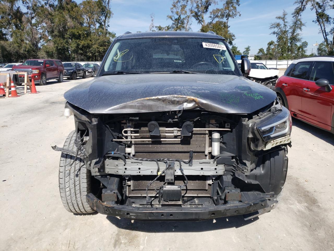 2019 Infiniti QX80 VIN JN8AZ2NF2K9685219 Copart auction photo, front end / rear end damage thumbnail 5