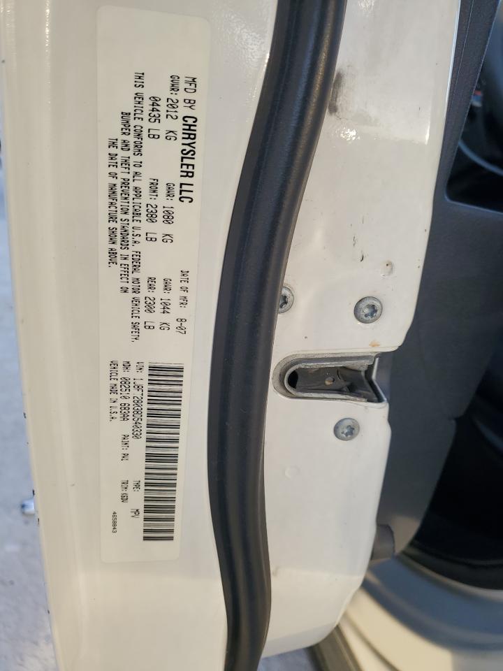 2008 Jeep Liberty (Patriot) VIN 1J8FT28038D540330 Copart auction photo, side damage thumbnail 13