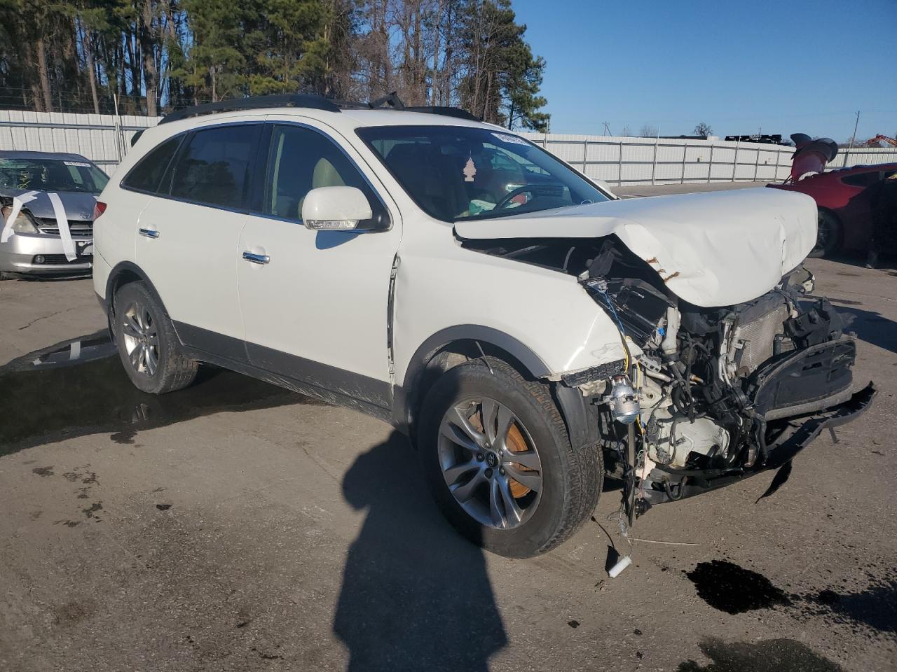 2012 Hyundai Veracruz VIN KM8NU4CC7CU191299 Copart auction photo, front end damage thumbnail 4