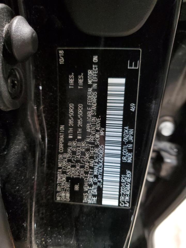 2019 Lexus LX VIN JTJHY7AX3K4290825 Copart auction photo, side damage thumbnail 13