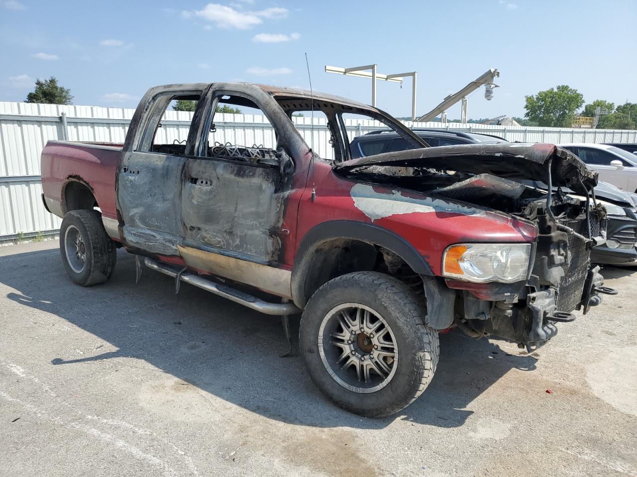 2004 Dodge RAM VIN 3D7KU28C54G234682 Copart auction photo, burn damage thumbnail 4