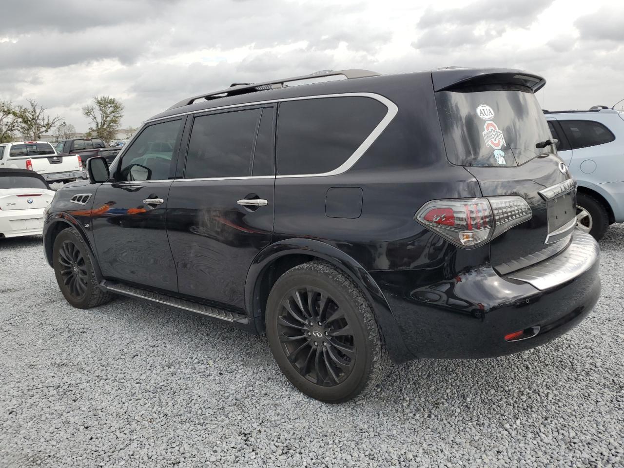 2016 Infiniti QX80 VIN JN8AZ2NE4G9123076 Copart auction photo, side damage thumbnail 2