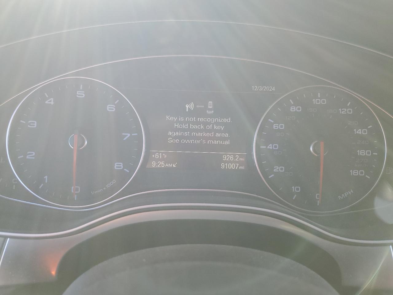 2015 Audi A6 VIN WAUDFAFC3FN028813 Copart auction photo, rear end / minor dent/scratches damage thumbnail 9