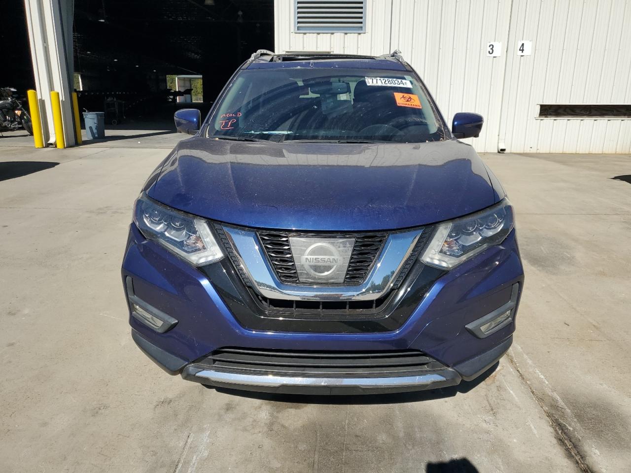 2017 Nissan Rogue VIN 5N1AT2MT9HC860027 Copart auction photo, top/roof damage thumbnail 5