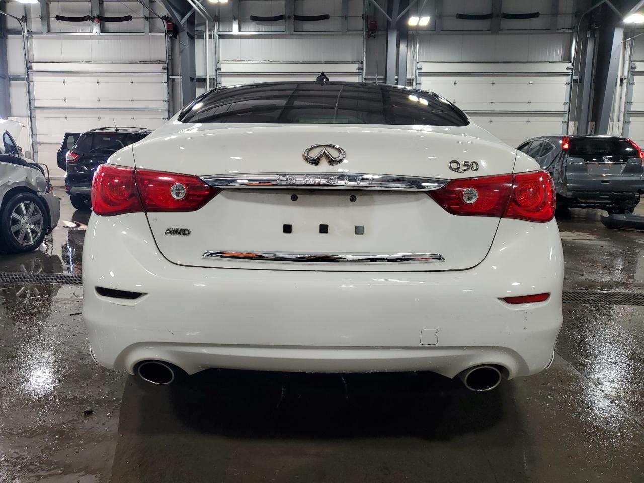 2015 Infiniti Q50 VIN JN1BV7AR5FM413973 Copart auction photo, front end damage thumbnail 6