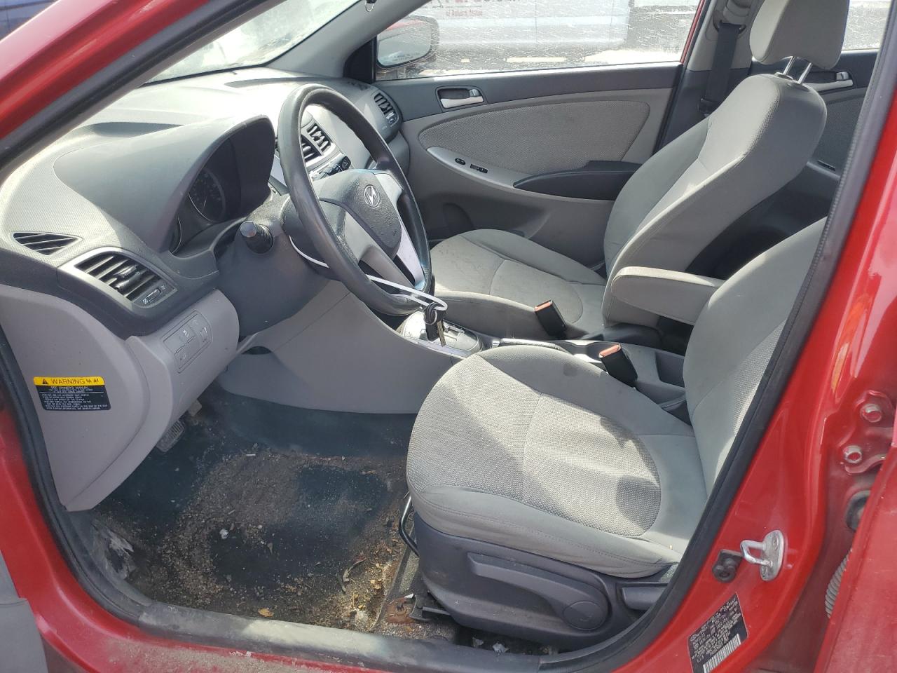2014 Hyundai Accent VIN KMHCT4AE3EU611836 Copart auction photo, front end damage thumbnail 7