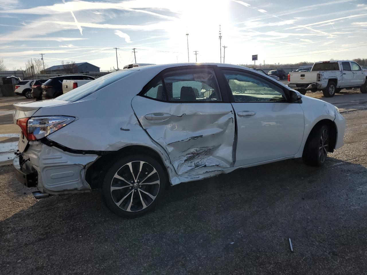 2017 Toyota Corolla VIN 5YFBURHE8HP596865 Copart auction photo, side / rear end damage thumbnail 3