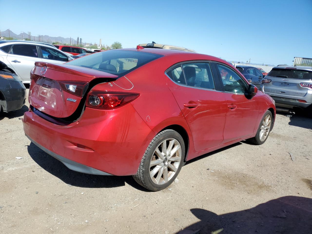 2017 Mazda 3 VIN 3MZBN1V76HM119019 Copart auction photo, rear end damage thumbnail 3