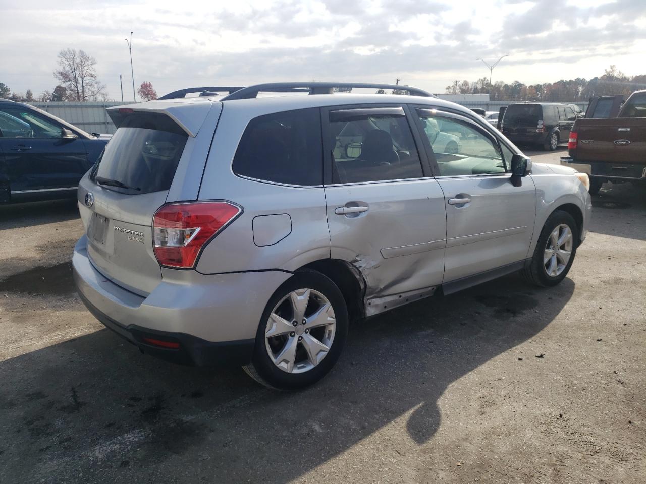 2014 Subaru Forester VIN JF2SJAJC8EH548990 Copart auction photo, side / rear end damage thumbnail 3