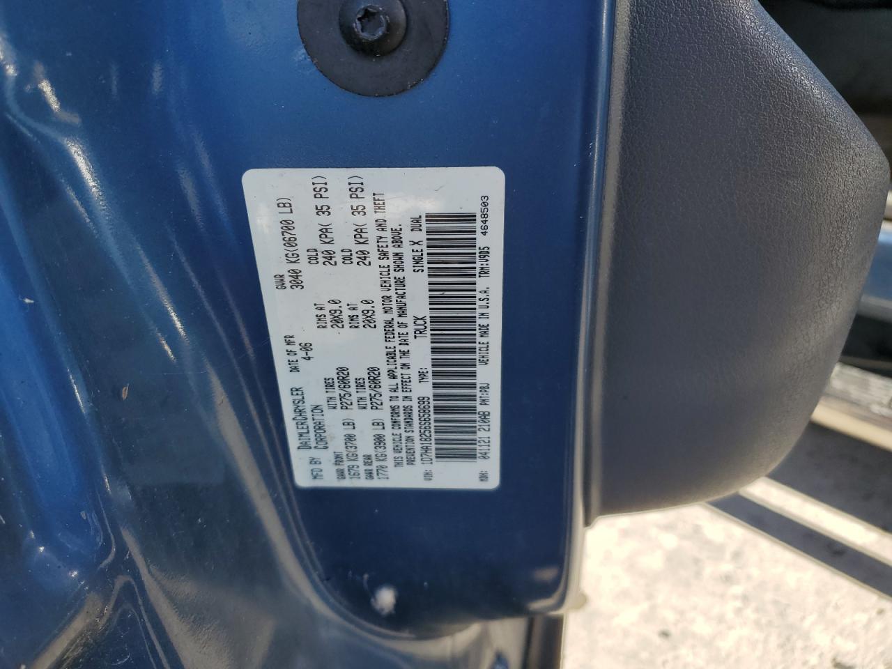 2006 Dodge RAM VIN 1D7HA18256S658699 Copart auction photo, mechanical damage thumbnail 12