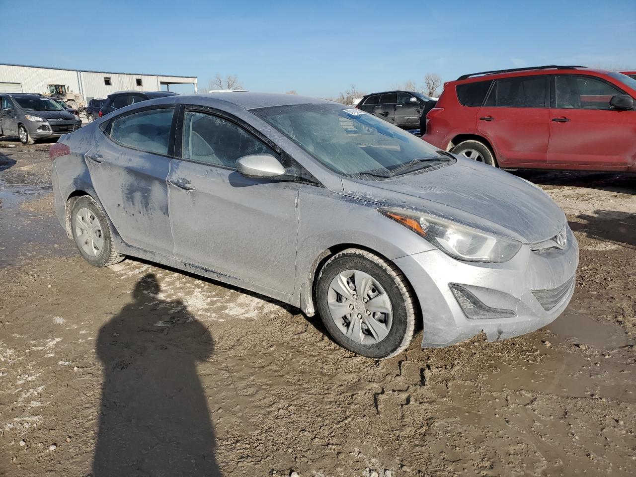 2016 Hyundai Elantra VIN 5NPDH4AE9GH719370 Copart auction photo, vandalism / all over damage thumbnail 4
