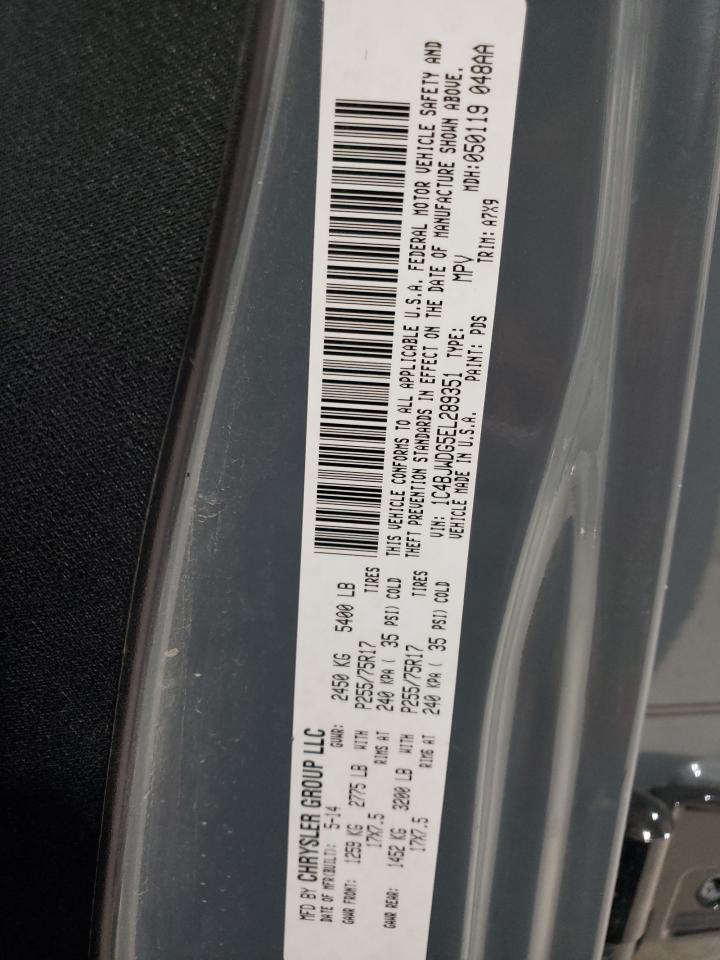 2014 Jeep Wrangler VIN 1C4BJWDG5EL289351 Copart auction photo, front end damage thumbnail 12