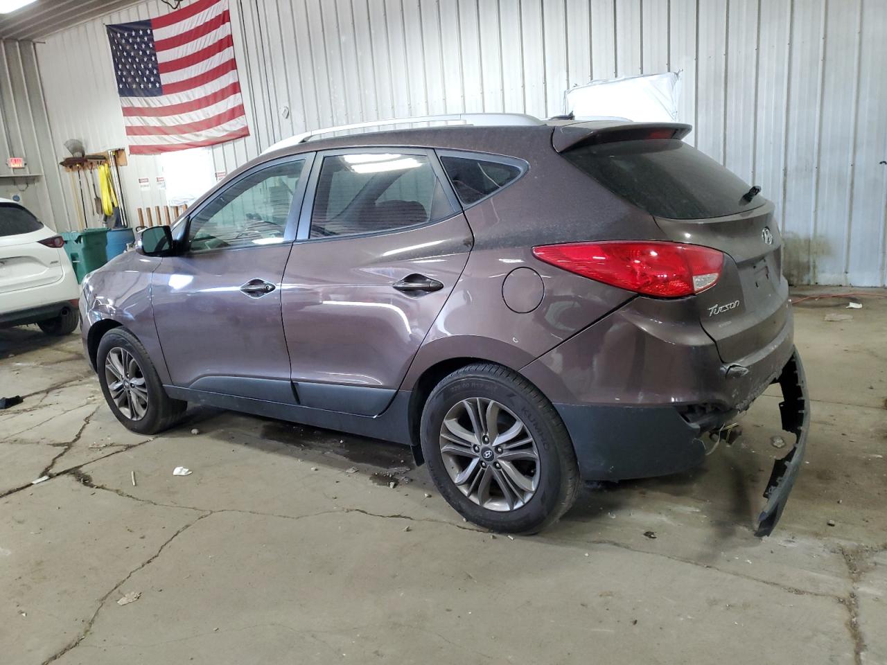 2014 Hyundai Tucson VIN KM8JUCAG4EU836203 Copart auction photo, rear end damage thumbnail 2