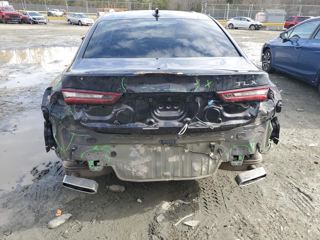 2021 Acura TLX VIN 19UUB5F42MA014759 Copart auction photo, rear end / front end damage thumbnail 6