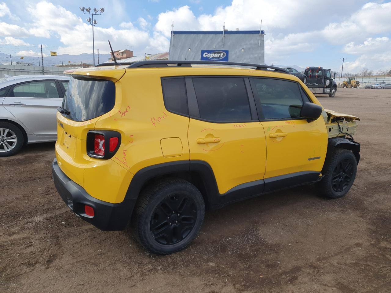 2018 Jeep Renegade VIN ZACCJBAB6JPH25846 Copart auction photo, front end damage thumbnail 3