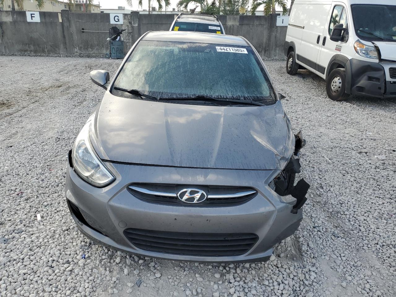 2015 Hyundai Accent VIN KMHCT4AE2FU802889 Copart auction photo, front end / rear end damage thumbnail 5