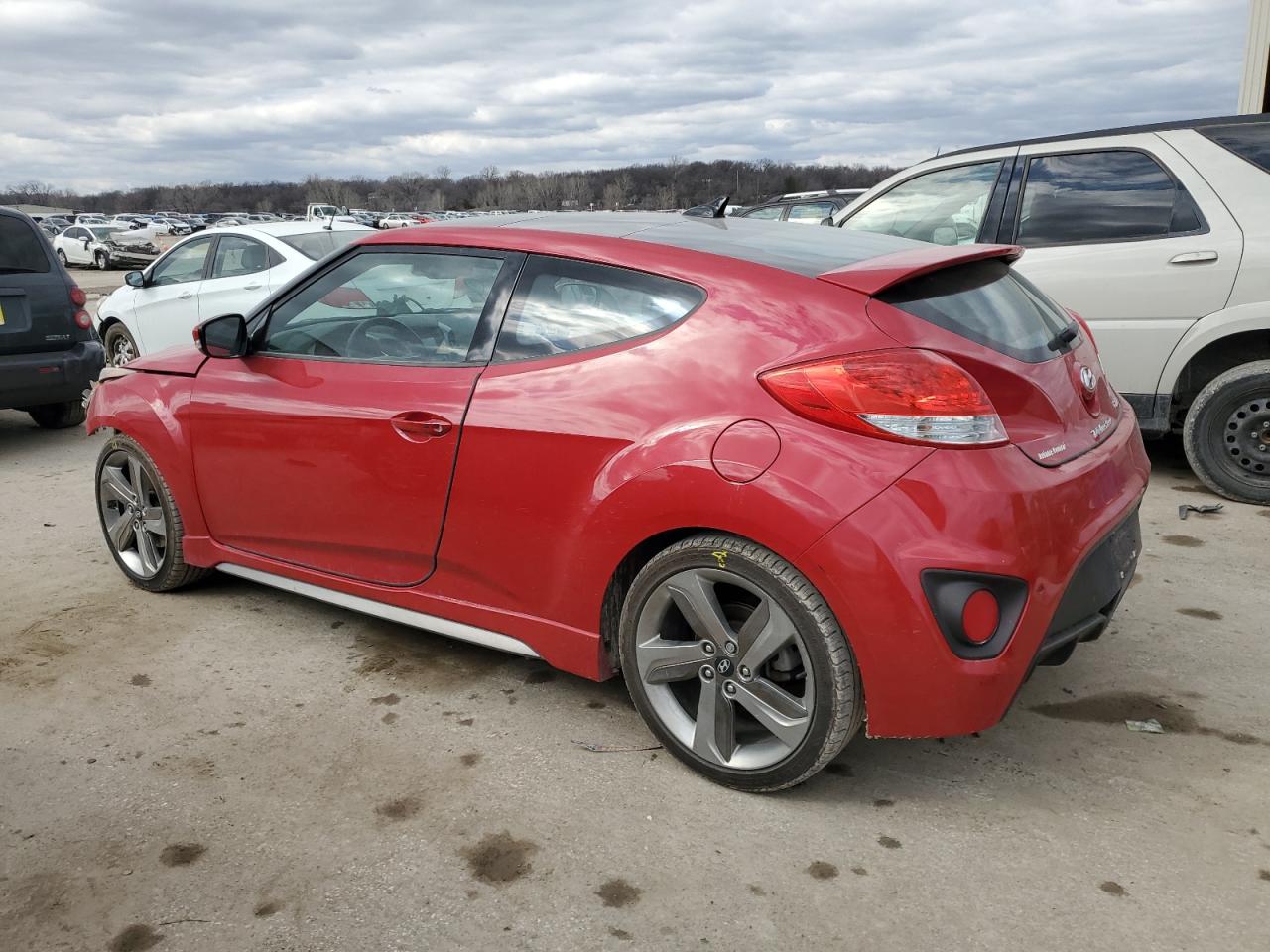 2013 Hyundai Veloster VIN KMHTC6AE2DU116005 Copart auction photo, front end damage thumbnail 2
