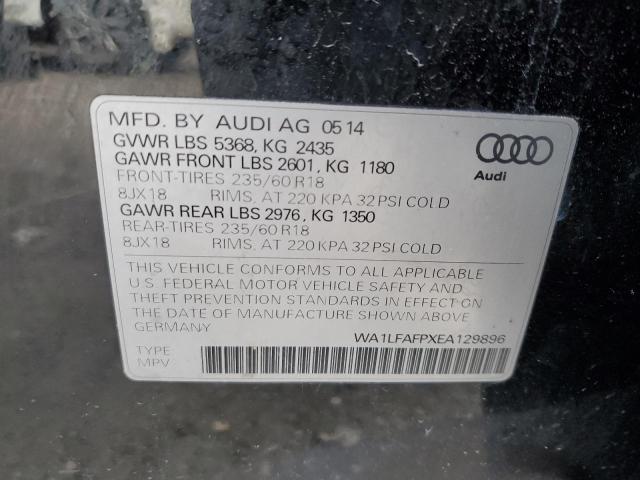 2014 Audi Q5 VIN WA1LFAFPXEA129896 Copart auction photo, minor dent/scratches damage thumbnail 13