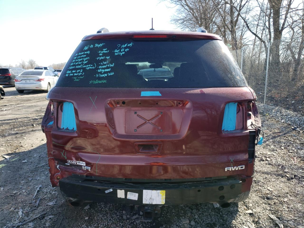 2016 GMC Acadia VIN 1GKKVTKD0GJ230934 Copart auction photo, rear end damage thumbnail 6